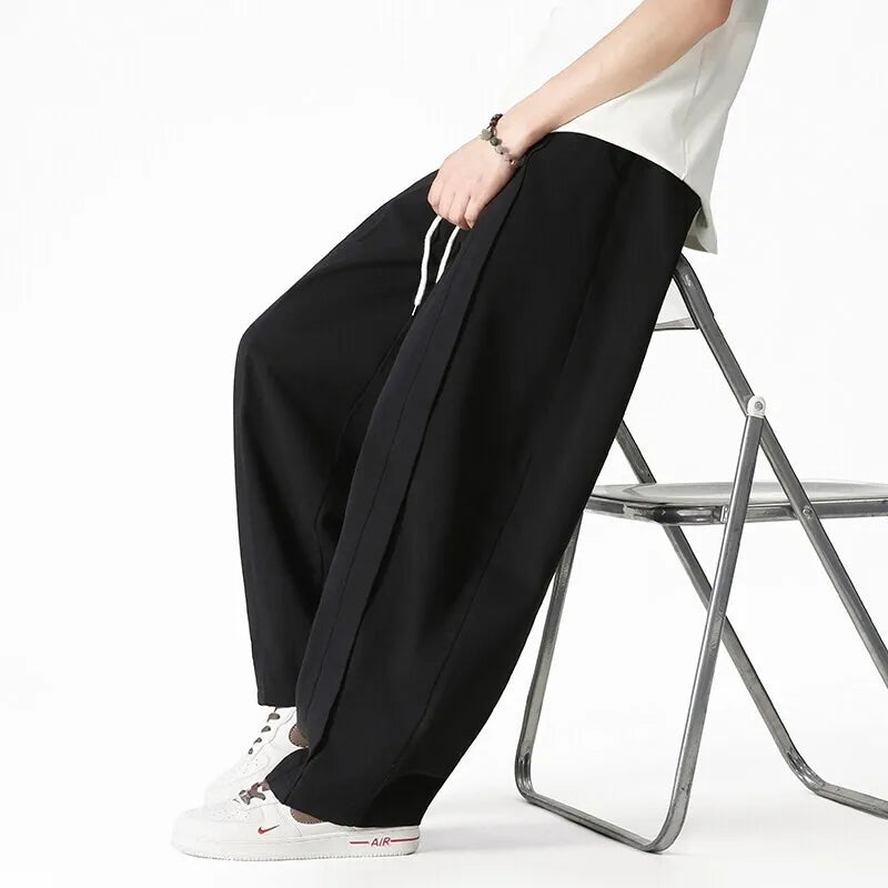Pantaloni Jogging Uomo a Gamba Larga con Coulisse – Vestibilità Comoda