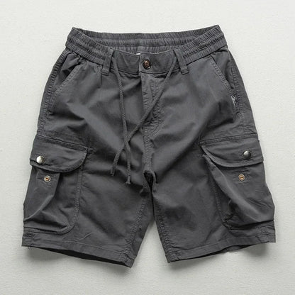 Herre cargo bermudashorts med justerbar talje, mange lommer og 15 cm skridtlængde