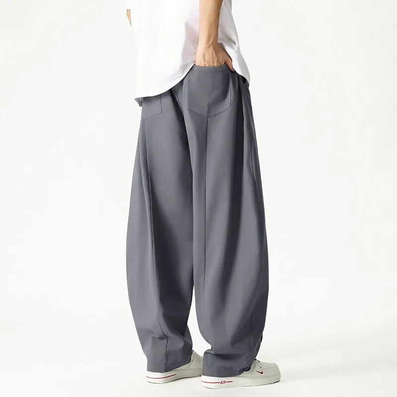 Pantaloni Jogging Uomo a Gamba Larga con Coulisse – Vestibilità Comoda