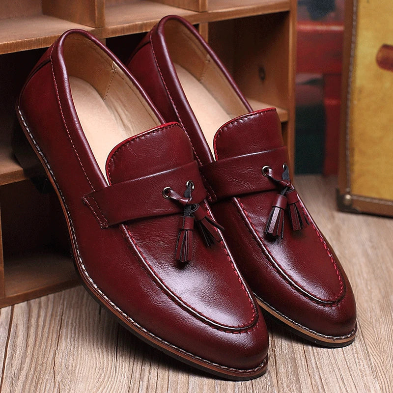 Mocassini Uomo Slip-On Doppia Nappa con Tomaia Satinata Lucida – Stile Elegante
