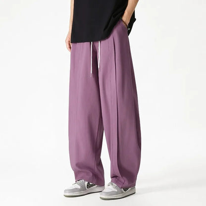 Pantaloni Jogging Uomo a Gamba Larga con Coulisse – Vestibilità Comoda