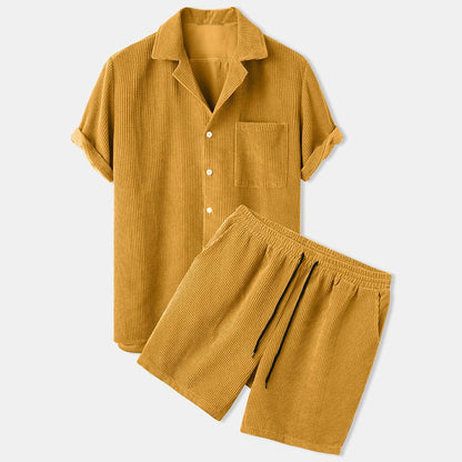 Men's Summer Set Short Sleeve Shirt and Shorts – Velvet Style