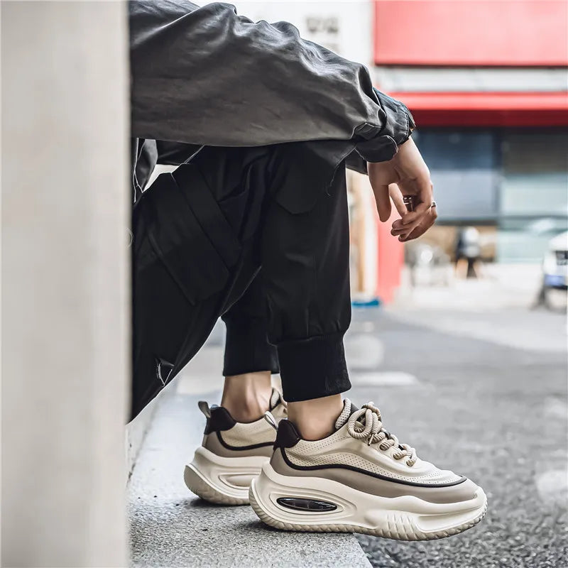 Sneakers Uomo Mesh Retrò con Suola Spessa – Stile Urbano Quotidiano