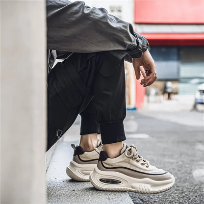 Sneakers Uomo Mesh Retrò con Suola Spessa – Stile Urbano Quotidiano