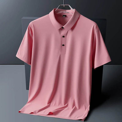 Polo da Uomo con Tessuto Elasticizzato Antipiega e Traspirante