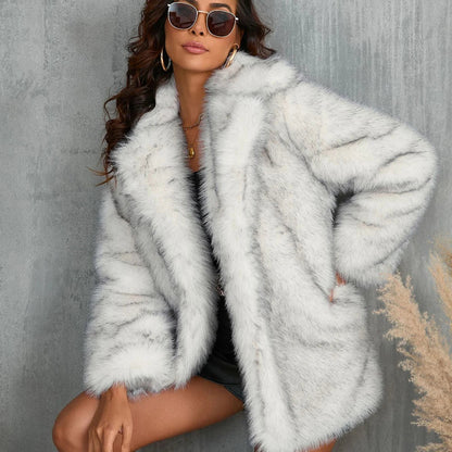 Cappotto Invernale Donna con Finta Pelliccia – Vestibilità Oversize