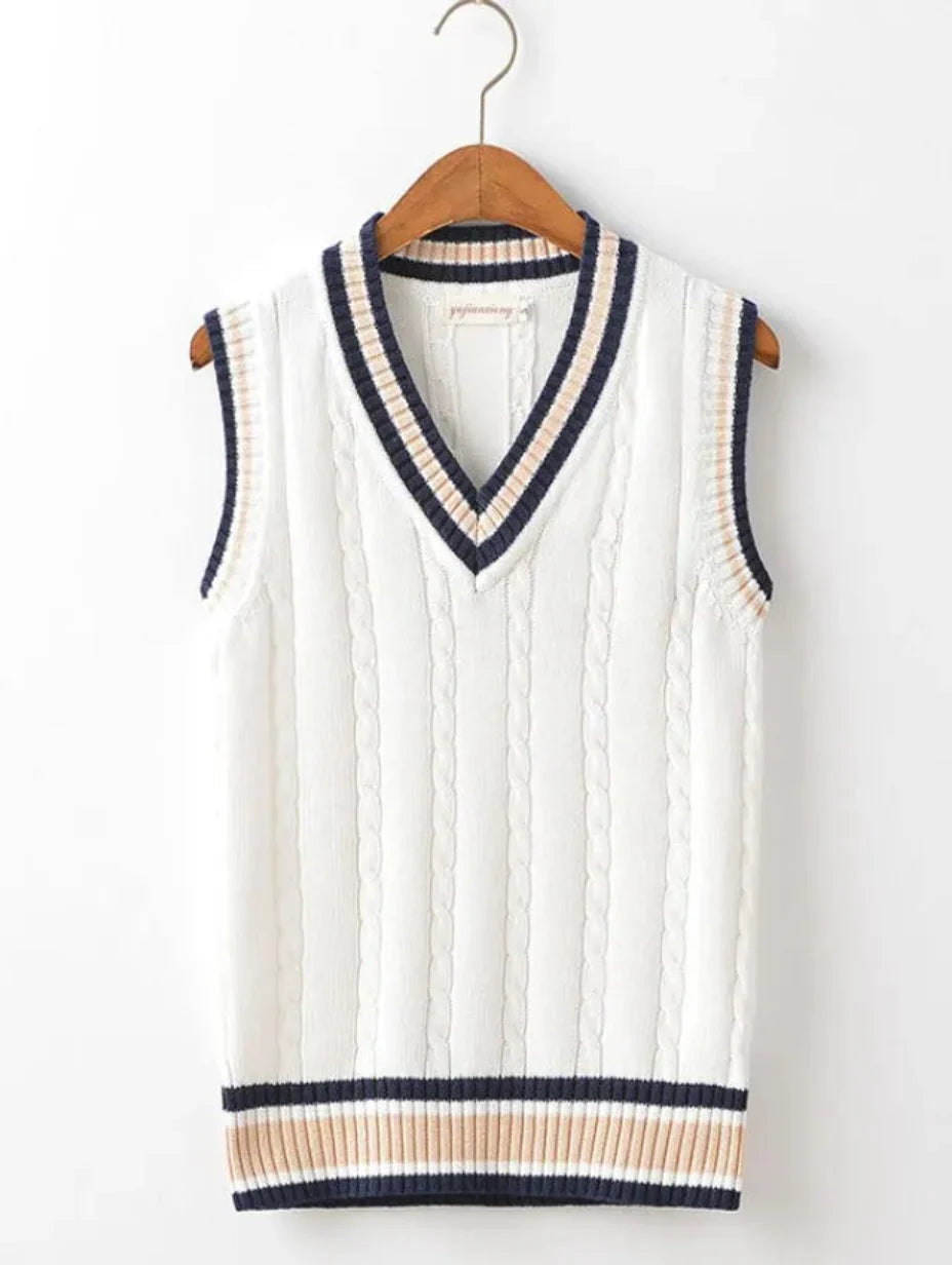 Herrevest uden ærmer med V-hals og pullover-design – Maglia-stil