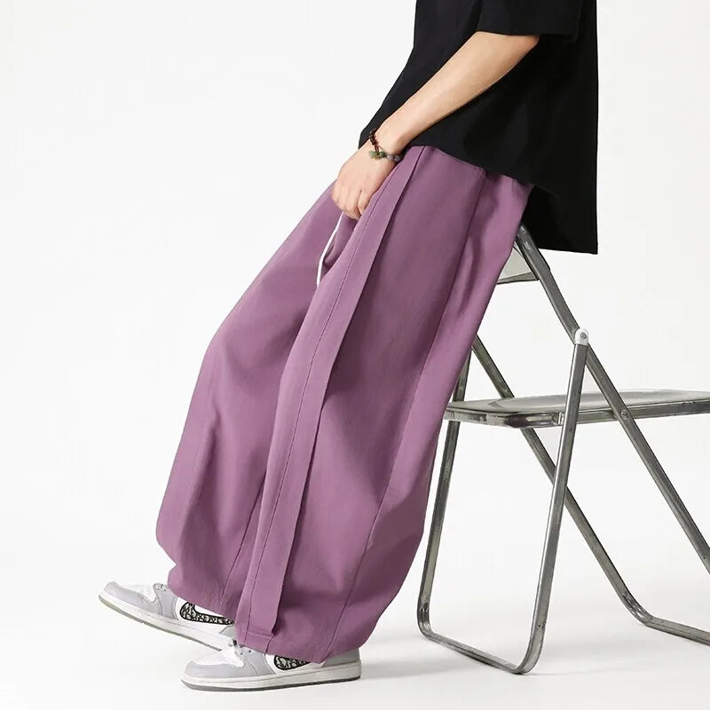 Pantaloni Jogging Uomo a Gamba Larga con Coulisse – Vestibilità Comoda