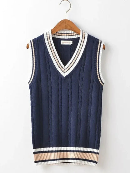 Herrevest uden ærmer med V-hals og pullover-design – Maglia-stil