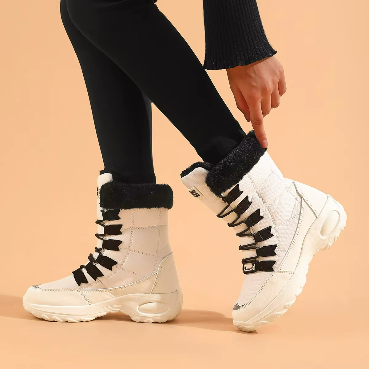 Women's Winter Boots with Fleece Lining Thick Sole Support – Warm Shoes
