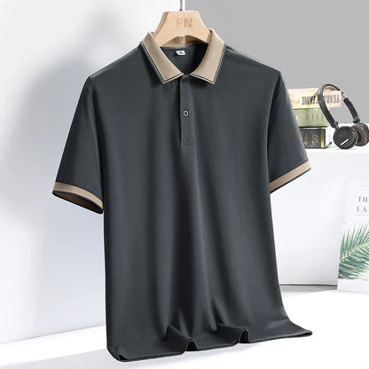 Polo da Uomo con Profili a Contrasto e Vestibilità Sartoriale