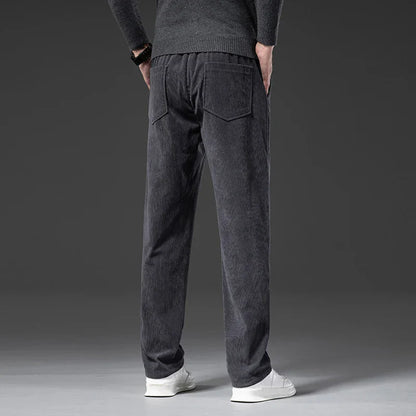 Pantaloni Uomo Velluto Style a Gamba Dritta con Vita Regolabile – Vestibilità Comoda