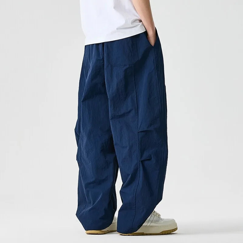 Pantaloni Jogger Uomo a Gamba Larga con Coulisse – Vestibilità Comoda