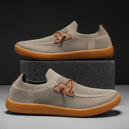 Men's breathable mesh loafers with memory foam insoles