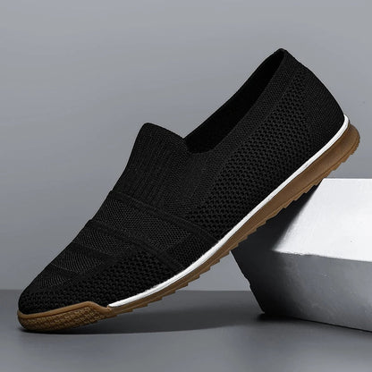 Men's Breathable Knit Loafers with Arch Support and Slip-On Design