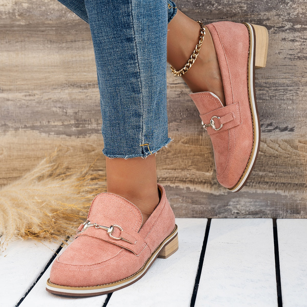 Women's Moccasins Round Toe Arch Support 2 cm Wedge – Spring Summer Autumn Shoes