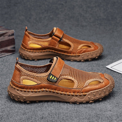 Herresandaler Slip-On med Lukket Tå – Åndbare og Med Bred Pasform