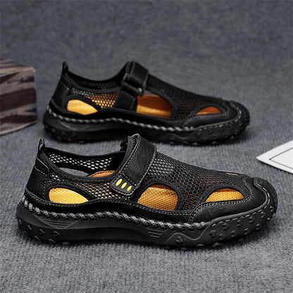 Herresandaler Slip-On med Lukket Tå – Åndbare og Med Bred Pasform