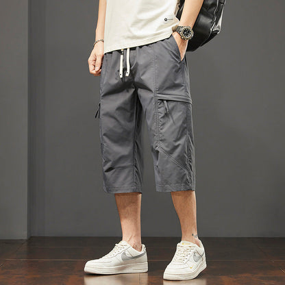 Herre cargo bermudashorts med multitaskedesign og justerbar talje