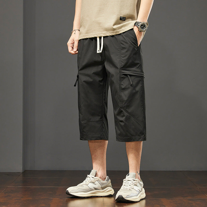 Herre cargo bermudashorts med multitaskedesign og justerbar talje