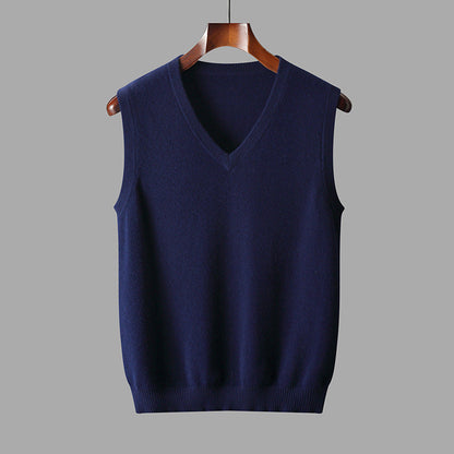 Gilet Uomo in Misto Lana Merino con Scollo a V – Lana Merino Blend