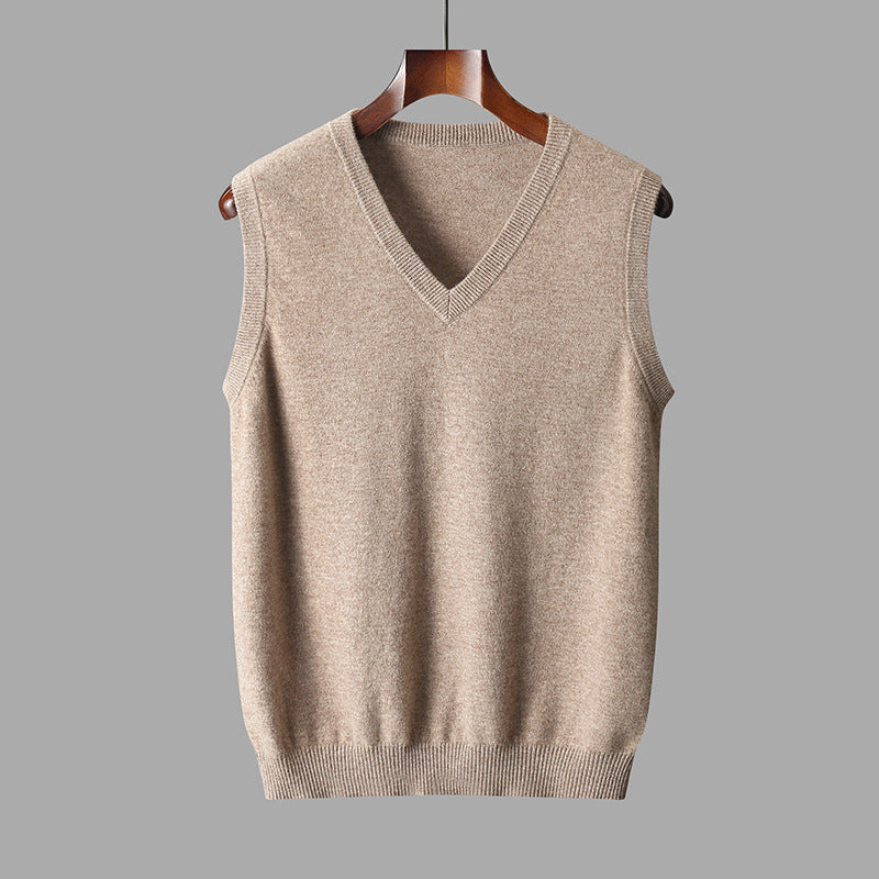 Gilet Uomo in Misto Lana Merino con Scollo a V – Lana Merino Blend