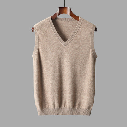 Gilet Uomo in Misto Lana Merino con Scollo a V – Lana Merino Blend