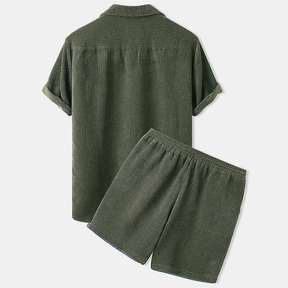 Men's Summer Set Short Sleeve Shirt and Shorts – Velvet Style