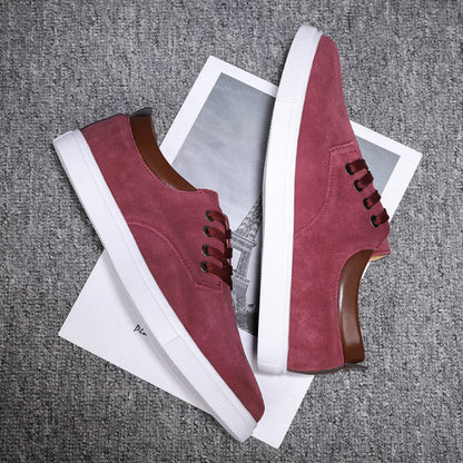 Zapatos de hombre de efecto ante con cordones y forro de piel