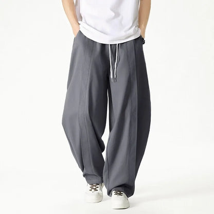 Pantaloni Jogging Uomo a Gamba Larga con Coulisse – Vestibilità Comoda