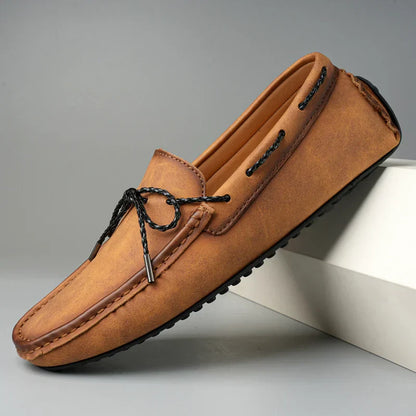 Herreslip-on mokkasiner med gummisål