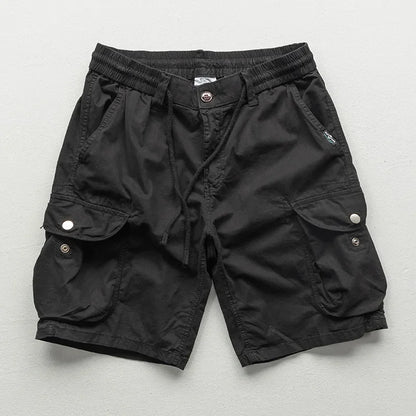 Herre cargo bermudashorts med justerbar talje, mange lommer og 15 cm skridtlængde