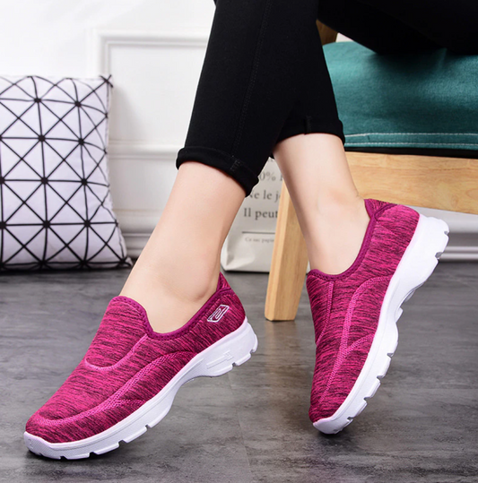 Slip-on sko til kvinder med luftpude og bueunderstøttelse