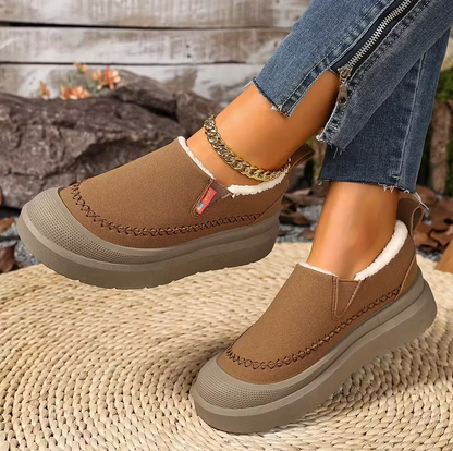 Scarpe da Donna Invernali Senza Lacci con Supporto Arco Plantare – Punta Larga e Suola Antiscivolo
