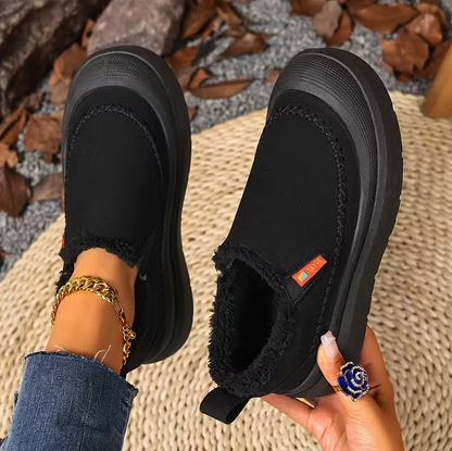 Scarpe da Donna Invernali Senza Lacci con Supporto Arco Plantare – Punta Larga e Suola Antiscivolo