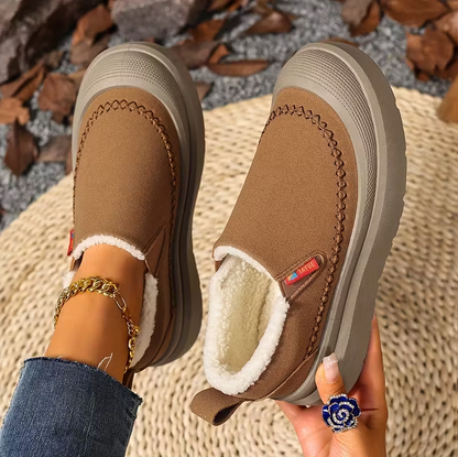 Scarpe da Donna Invernali Senza Lacci con Supporto Arco Plantare – Punta Larga e Suola Antiscivolo