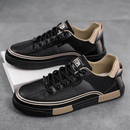 Sneakers Uomo in Mesh Traspirante con Lacci e Plantare Ammortizzato