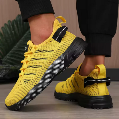 Åndbare letvægts herresneakers med stødabsorberende og skridsikker sål – komfort og ydeevne