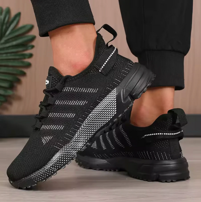 Åndbare letvægts herresneakers med stødabsorberende og skridsikker sål – komfort og ydeevne