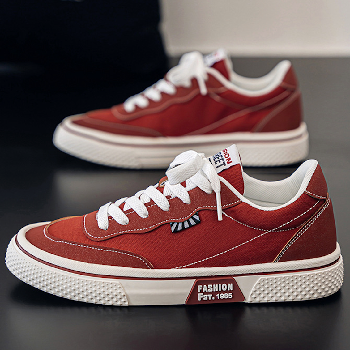 Sneakers Skater Uomo Basse con Lacci e Suola Piatta – Stile Casual Urbano