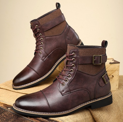 Stivaletti Uomo Mid Top con Cinturino Regolabile e Suola Antiscivolo – Stile Funzionale