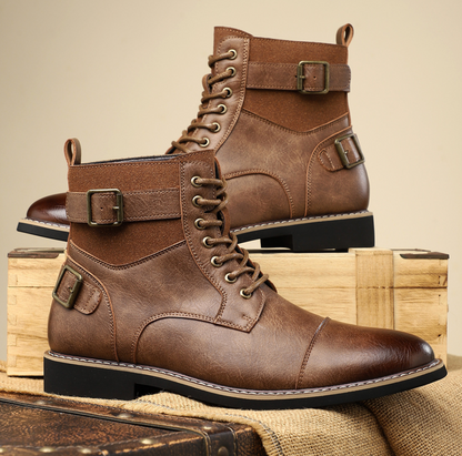 Stivaletti Uomo Mid Top con Cinturino Regolabile e Suola Antiscivolo – Stile Funzionale