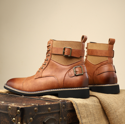 Stivaletti Uomo Mid Top con Cinturino Regolabile e Suola Antiscivolo – Stile Funzionale