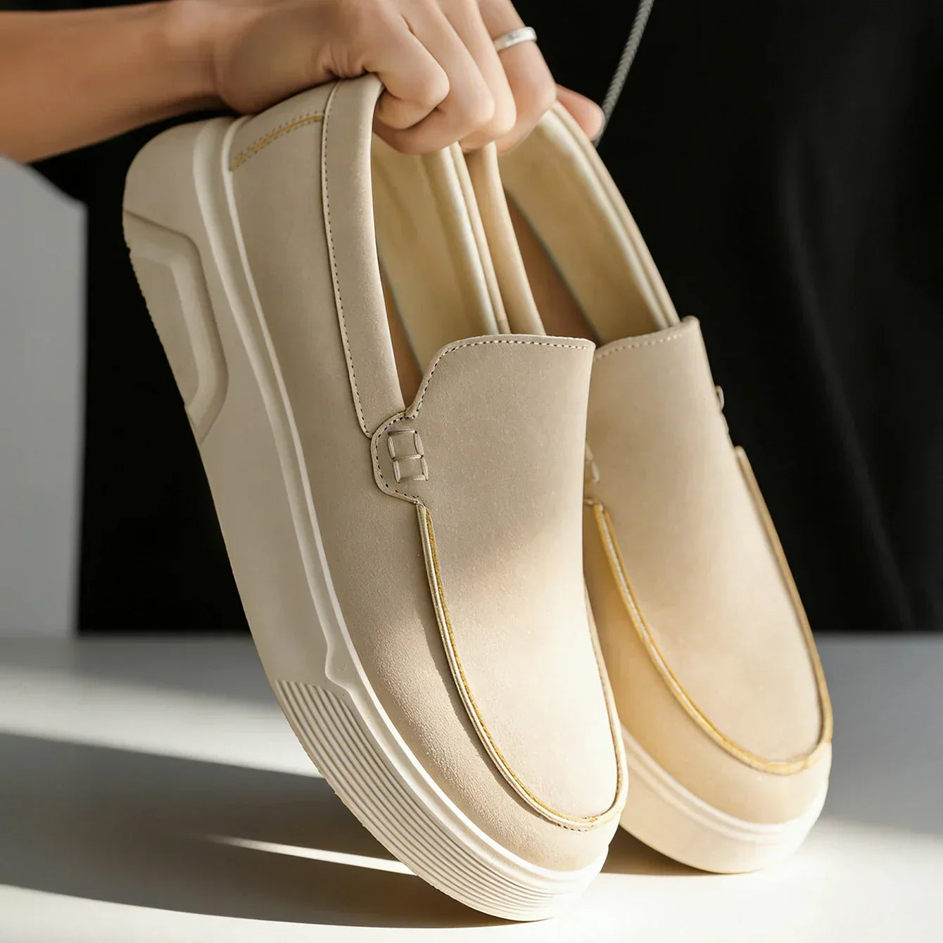 Mocassini da Uomo con Soletta Ortopedica Imbottita e Suola Ammortizzante – Design Slip-On