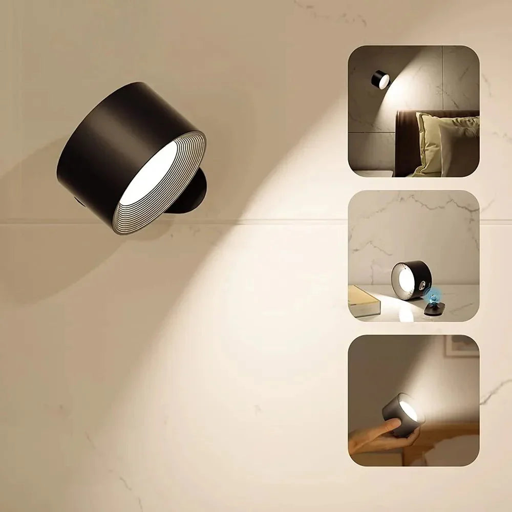 Lampada da parete moderna nera, design minimalista, illuminazione LED, versatile per camera da letto e soggiorno, montaggio facile.