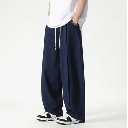 Pantaloni Jogging Uomo a Gamba Larga con Coulisse – Vestibilità Comoda