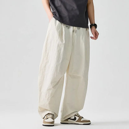 Pantaloni Jogger Uomo a Gamba Larga con Coulisse – Vestibilità Comoda