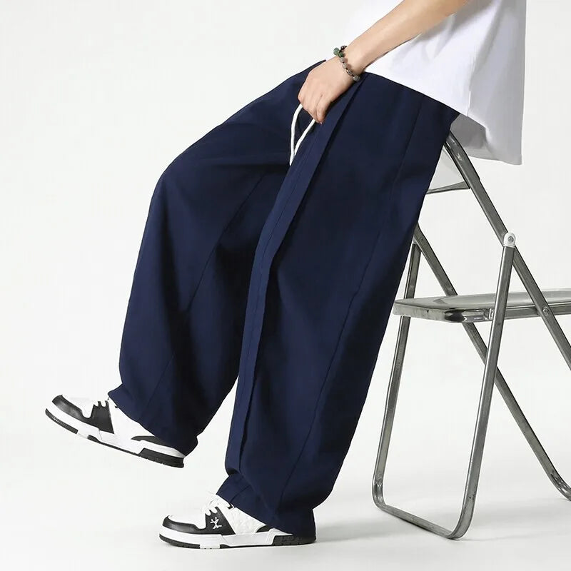 Pantaloni Jogging Uomo a Gamba Larga con Coulisse – Vestibilità Comoda