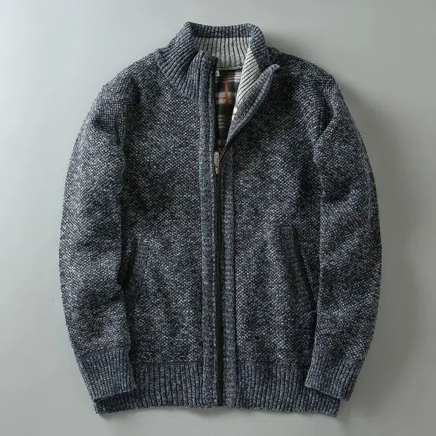 Cappotto Uomo Invernale Lungo con Chiusura a Bottoni e Dettagli Shearling Style