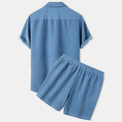 Men's Summer Set Short Sleeve Shirt and Shorts – Velvet Style